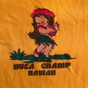 Vintage kids Hawaiian hula champ t shirt